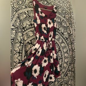 Banana Republic Purple Chiffon Floral Dress